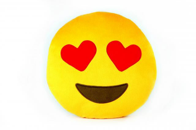 Hearts Emoji Plush Pillow by Throwboy - Mindzai
