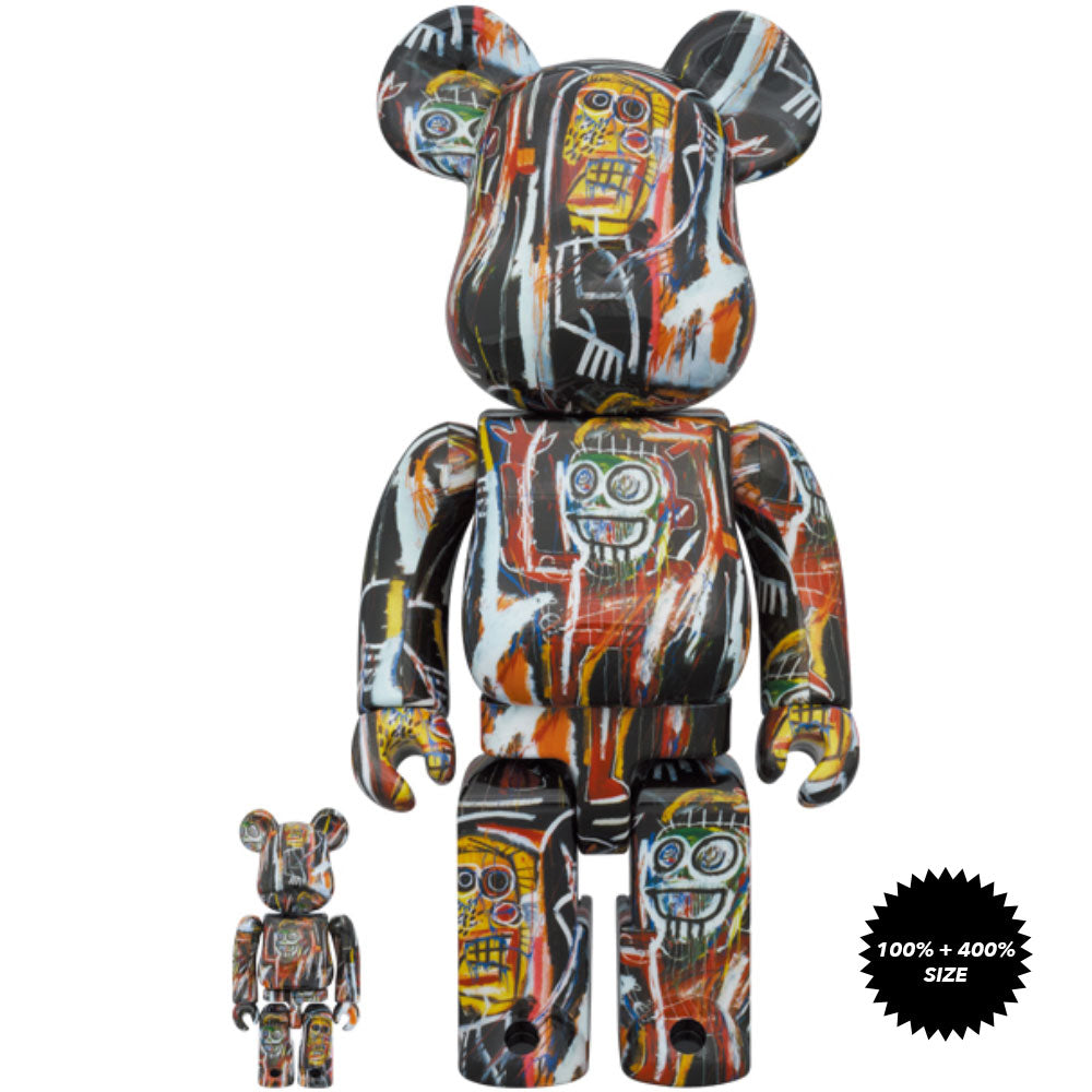 MEDICOM TOY - BE@RBRICK BASQUIAT #11 100％ & 400％ Jean-Michel Basquiat #11 100% + 400% Bearbrick Set by