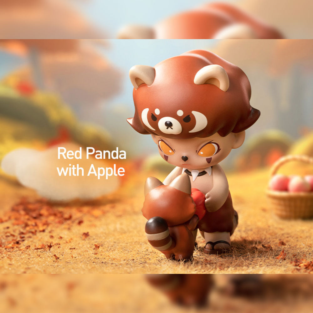 Red Panda with Apple - Dimoo Animal Kingdom Series by POP MART - Mindzai