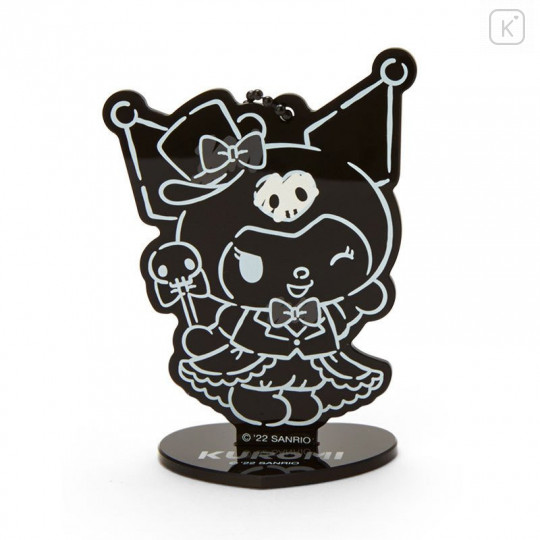 Lollipop Skeleton Kuromi Monochrome Acrylic Keychain Stand by Sanrio