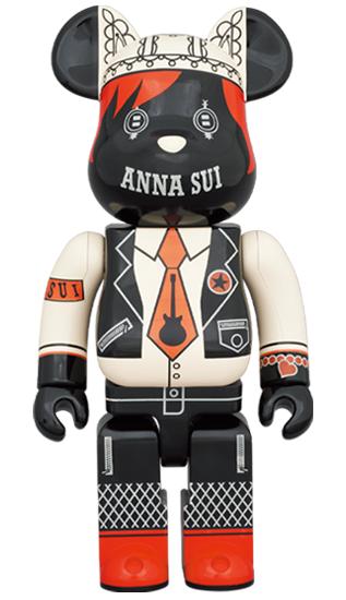Anna Sui Red and Beige 400% Bearbrick by Medicom Toy