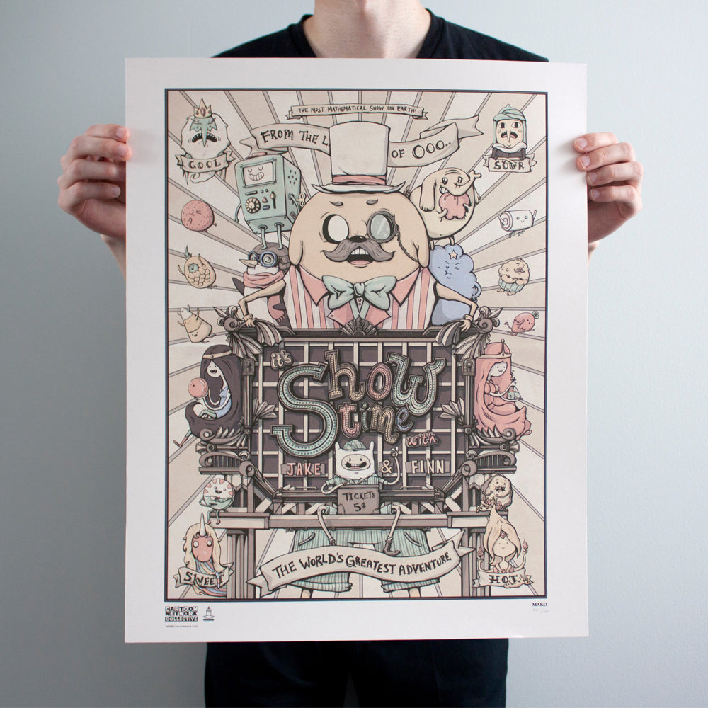 Adventure Time Showtime Limited AP Edition 16" x 20" Poster Print by Gray Mako