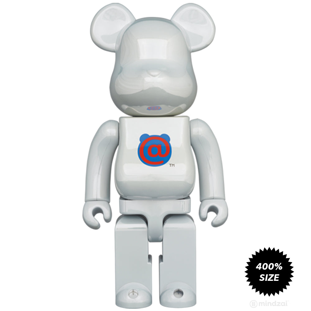 First Model (White Chrome Ver.) 400% Bearbrick by Medicom Toy