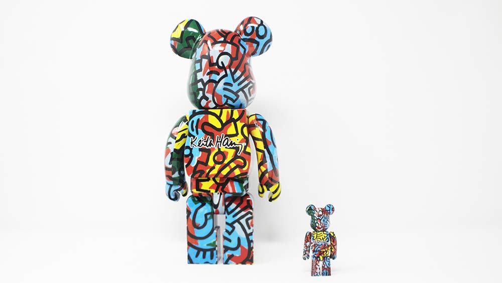 Keith Haring Special DCON Edition 100% and 400% Bearbrick Set by Medicom Toy