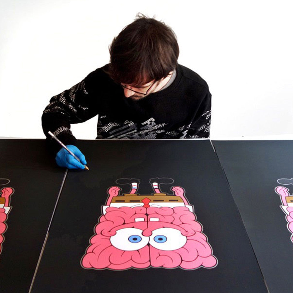 Emilio Garcia x JPS Sponge Bob Brain Limited Edition of 50 Art Print
