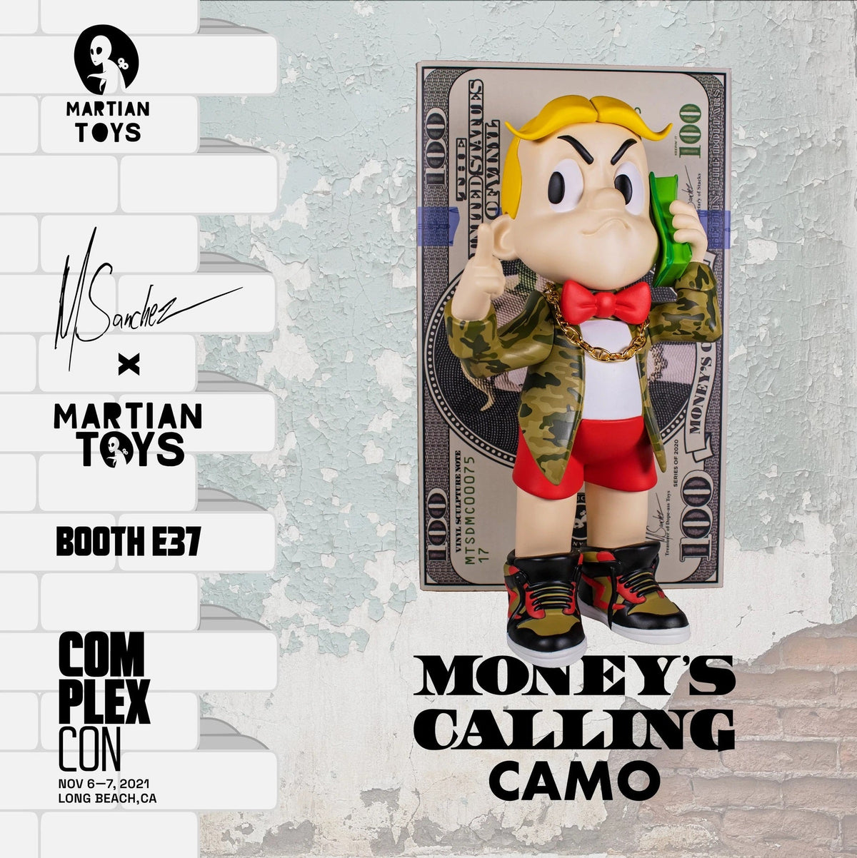 Money&#39;s Calling CAMO by Sanchez Designs x Martian Toys