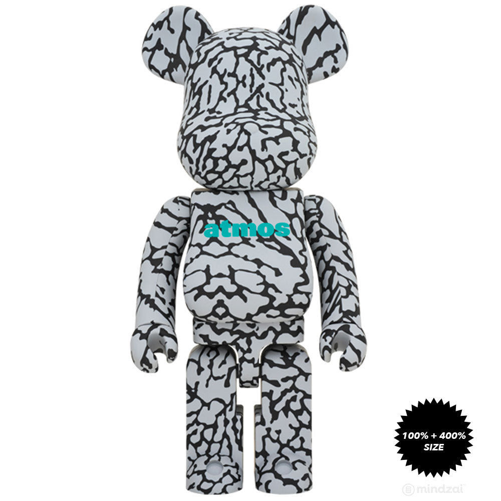 Atmos Elephant Print 1000% Bearbrick by Medicom Toy