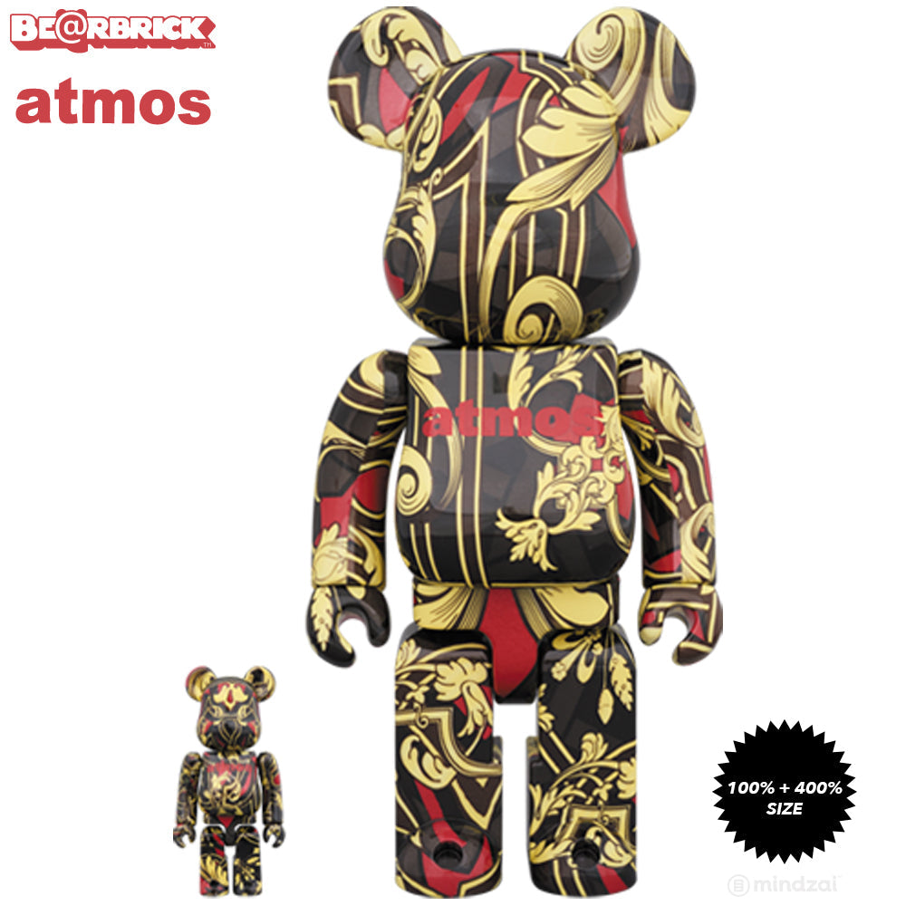 Atmos x Timberland Scarf 100% + 400% Bearbrick Set by Medicom Toy
