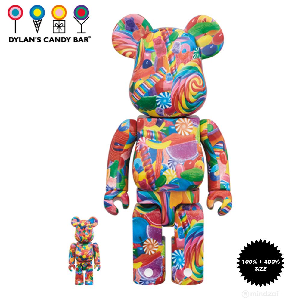Dylan's Candy Bar 100 and 400% Bearbrick Set by Medicom Toy