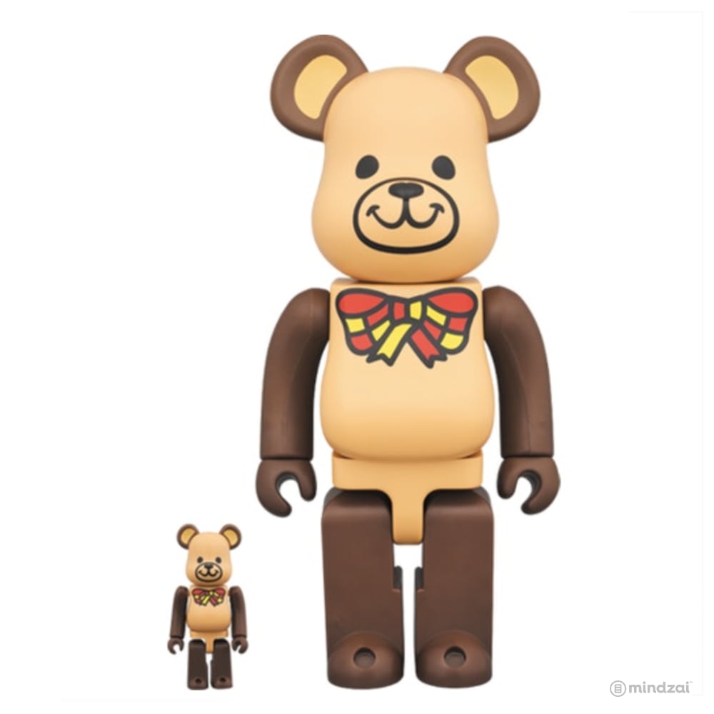 Freemasonry 100% + 400% Bearbrick Set by Medicom Toy (Brown