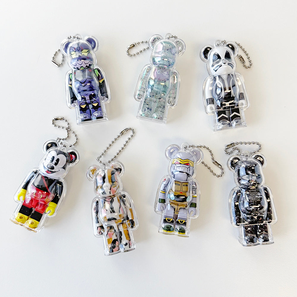 Clear Case Display Keychain for 100% Bearbrick