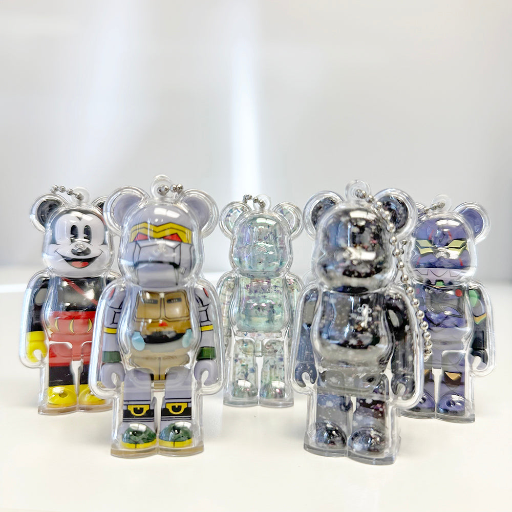 Clear Case Display Keychain for 100% Bearbrick