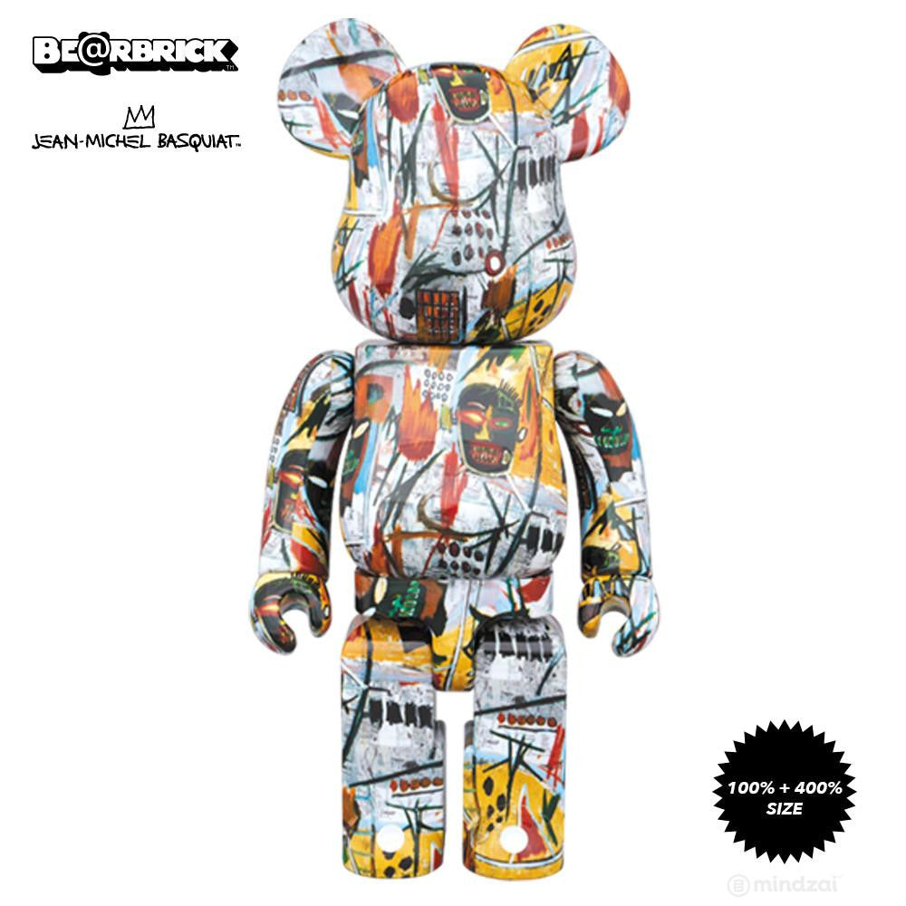 Jean-Michel Basquiat 100% and 400% Bearbrick Set - Mindzai