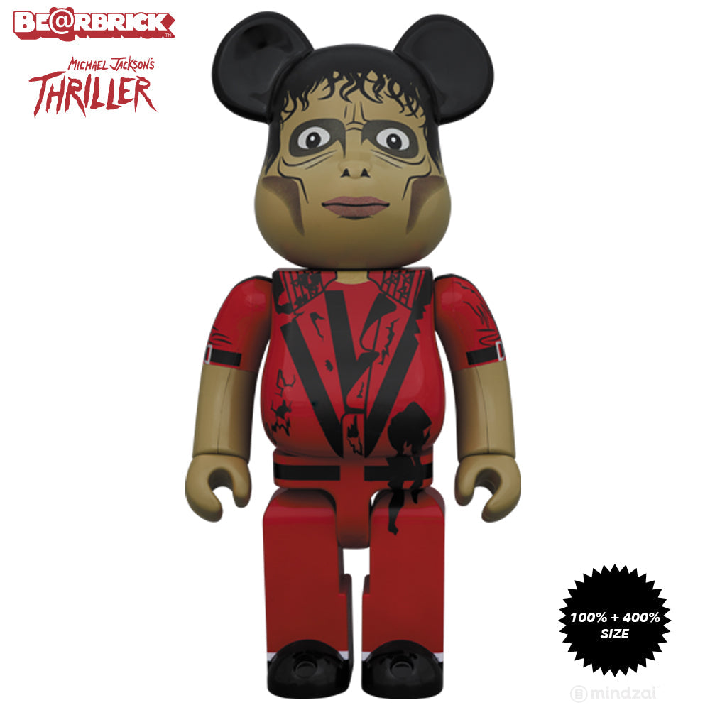 Michael Jackson Thriller Zombie 100% + 400% Bearbrick Set by Medicom Toy