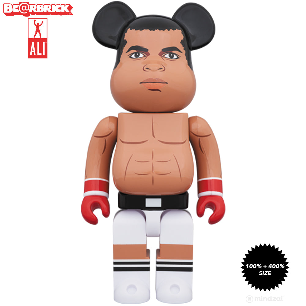 Muhammad Ali 100% + 400% Bearbrick Set by Medicom Toy