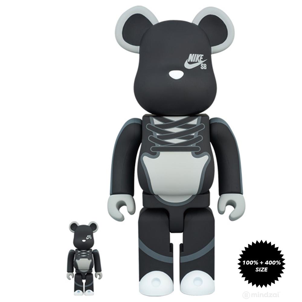 Nike SB 100% and 400% Bearbrick Set by Medicom Toy x Nike SB