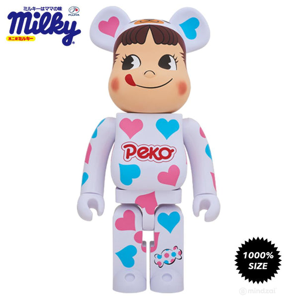 Milky Peko Chan Hearts Kigurimi 1000% Bearbrick by Medicom Toy