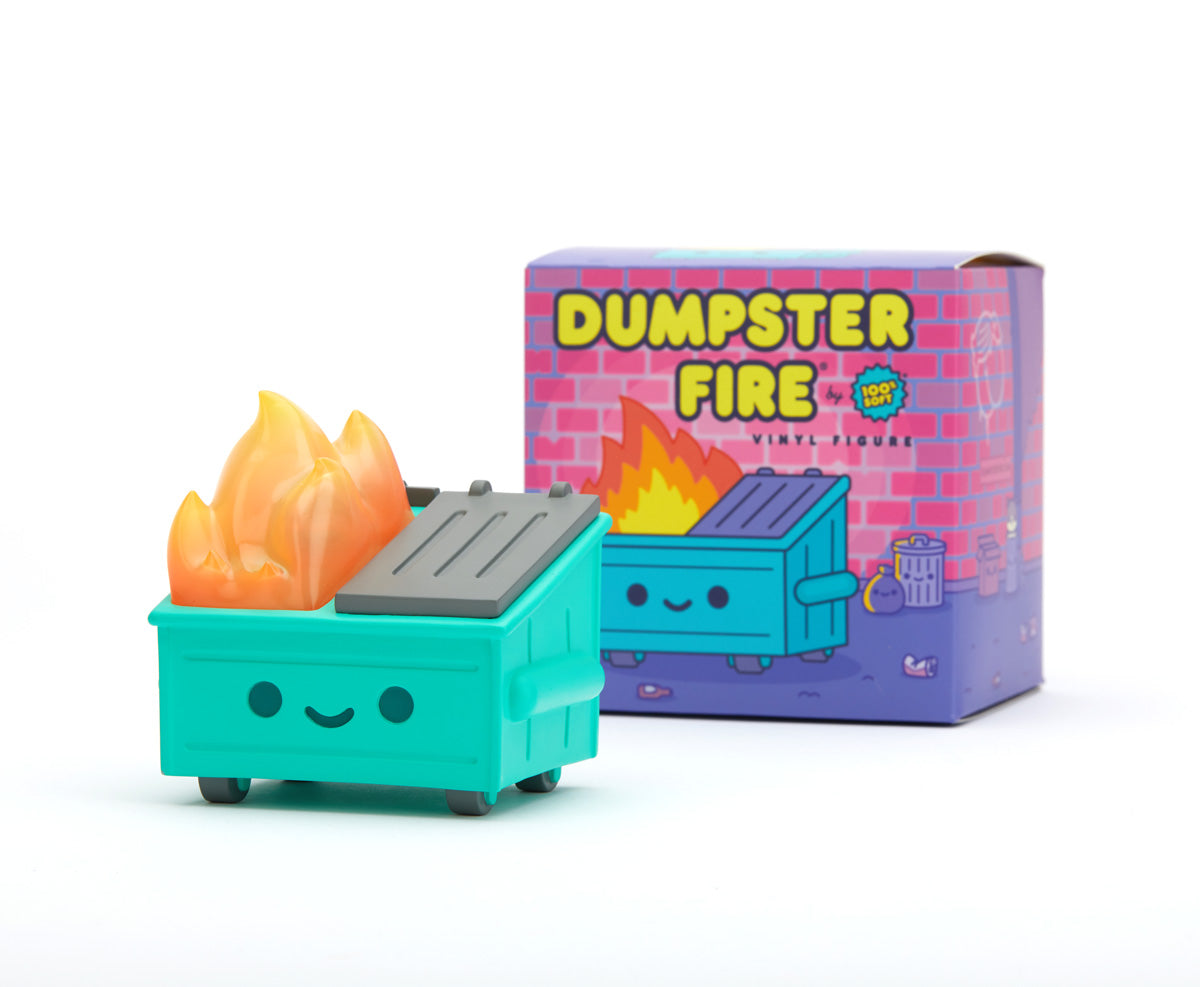 Dumpster Fire Vinyl Figure by 100% Soft