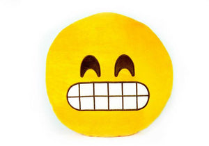Grin Emoji Plush Pillow by Throwboy - Mindzai
 - 1