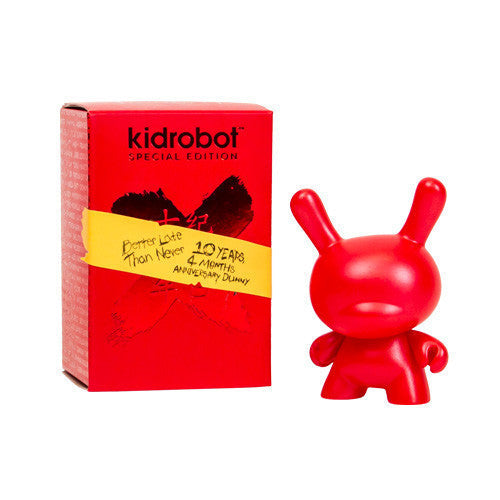 10th Anniversary 3&quot; Dunny - Red - Mindzai
 - 1