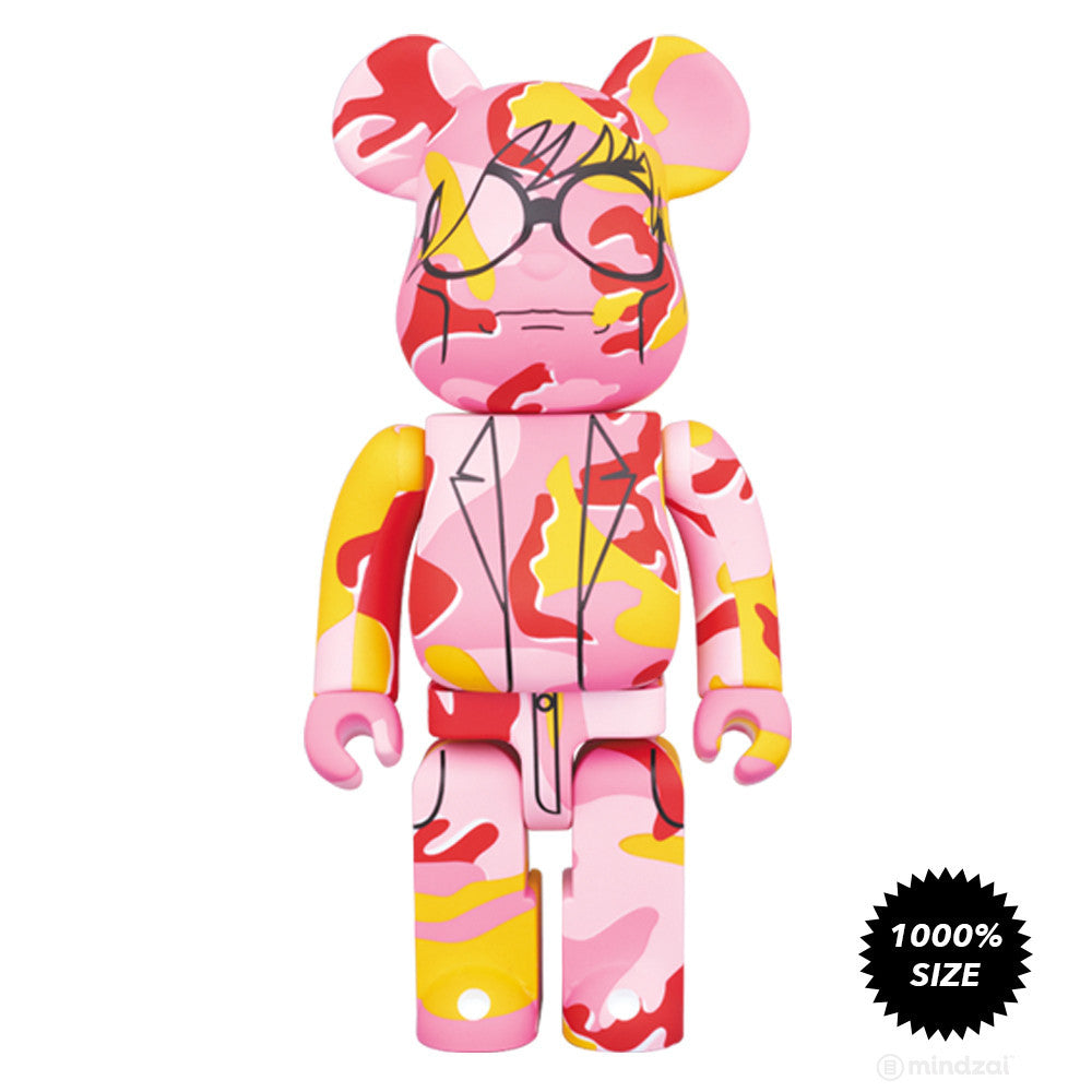 Andy Warhol Pink Camo This Is Andy 1000% Bearbrick
