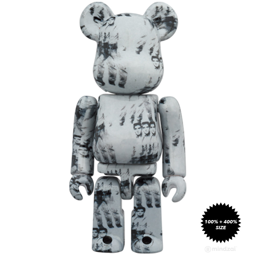 Andy Warhol Elvis Presley 100% + 400% Bearbrick Set by Medicom Toy