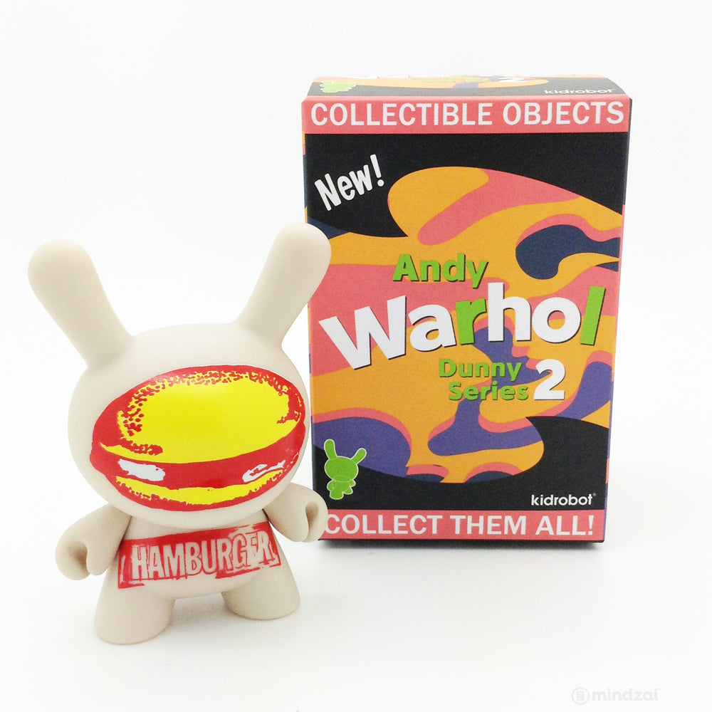 Warhol Mini Dunny Series 2.0 Blind Box by Andy Warhol x Kidrobot - Hamburger (Case Exclusive)