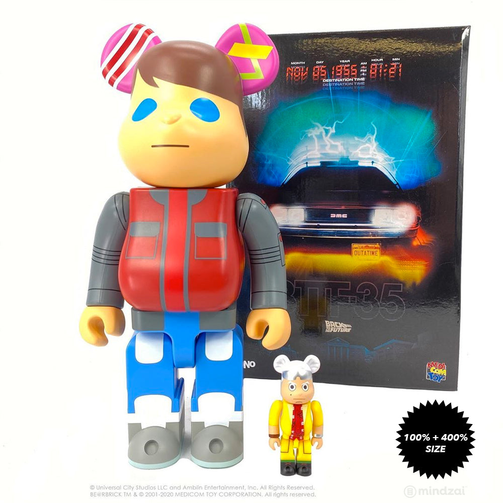 Back to the Future: Marty Mcfly DCON 2020 100% + 400% Bearbrick Set by Medicom Toy