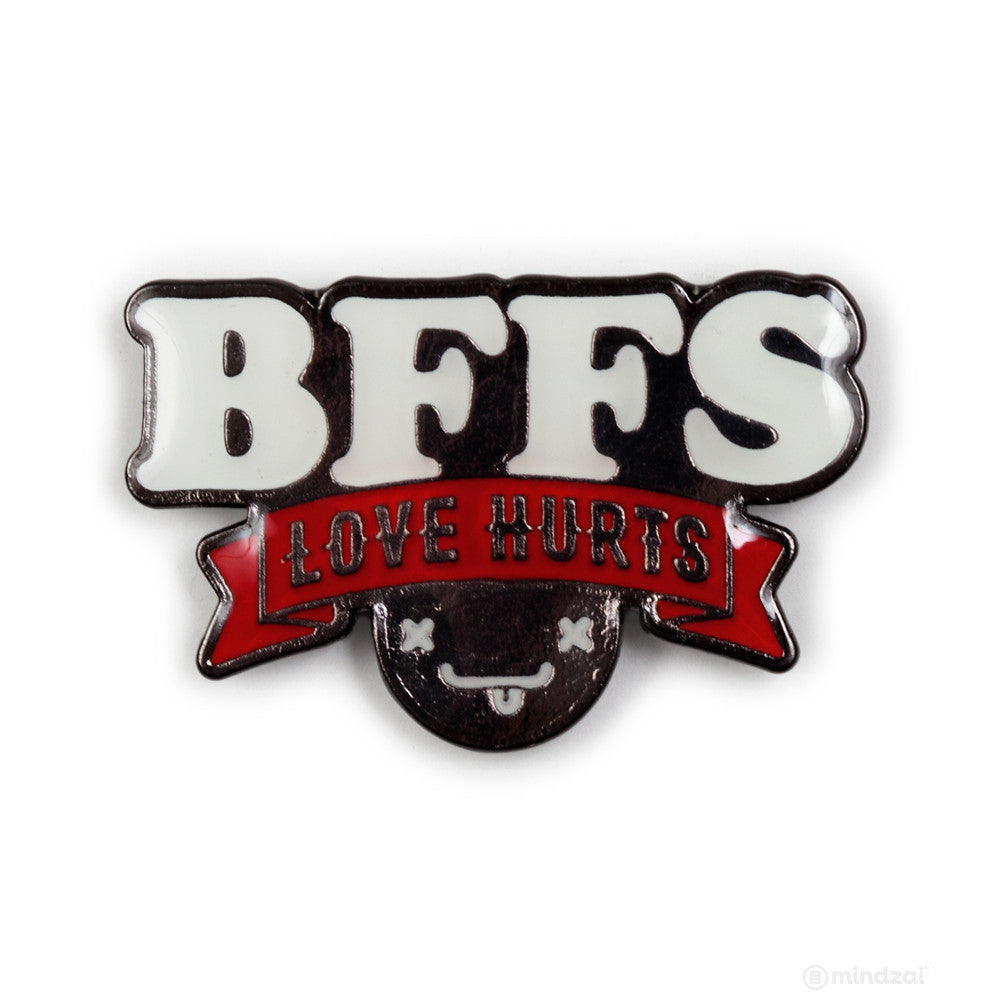 BFFS Logo Enamel Pin by Kidrobot x Travis Cain - Pre-order - Mindzai
 - 1