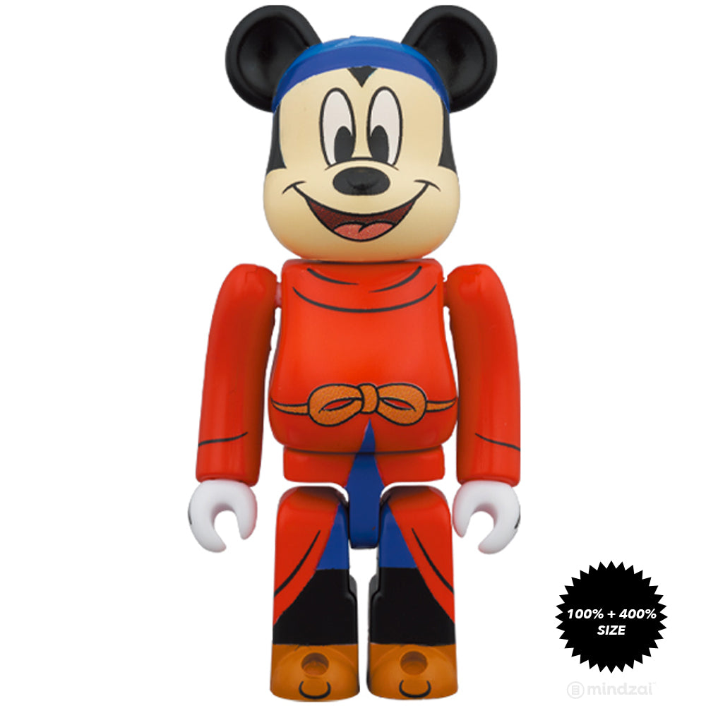 Fantasia Mickey 100% + 400% Bearbrick Set by Medicom Toy