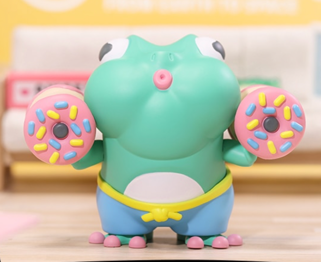 Little Voyagers Snack Time From Earth To Space by Coarse x POP MART - Earth Frog with Donut