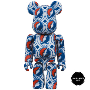 Grateful Dead (Steal Your Face) 100% + 400% Bearbrick Set by