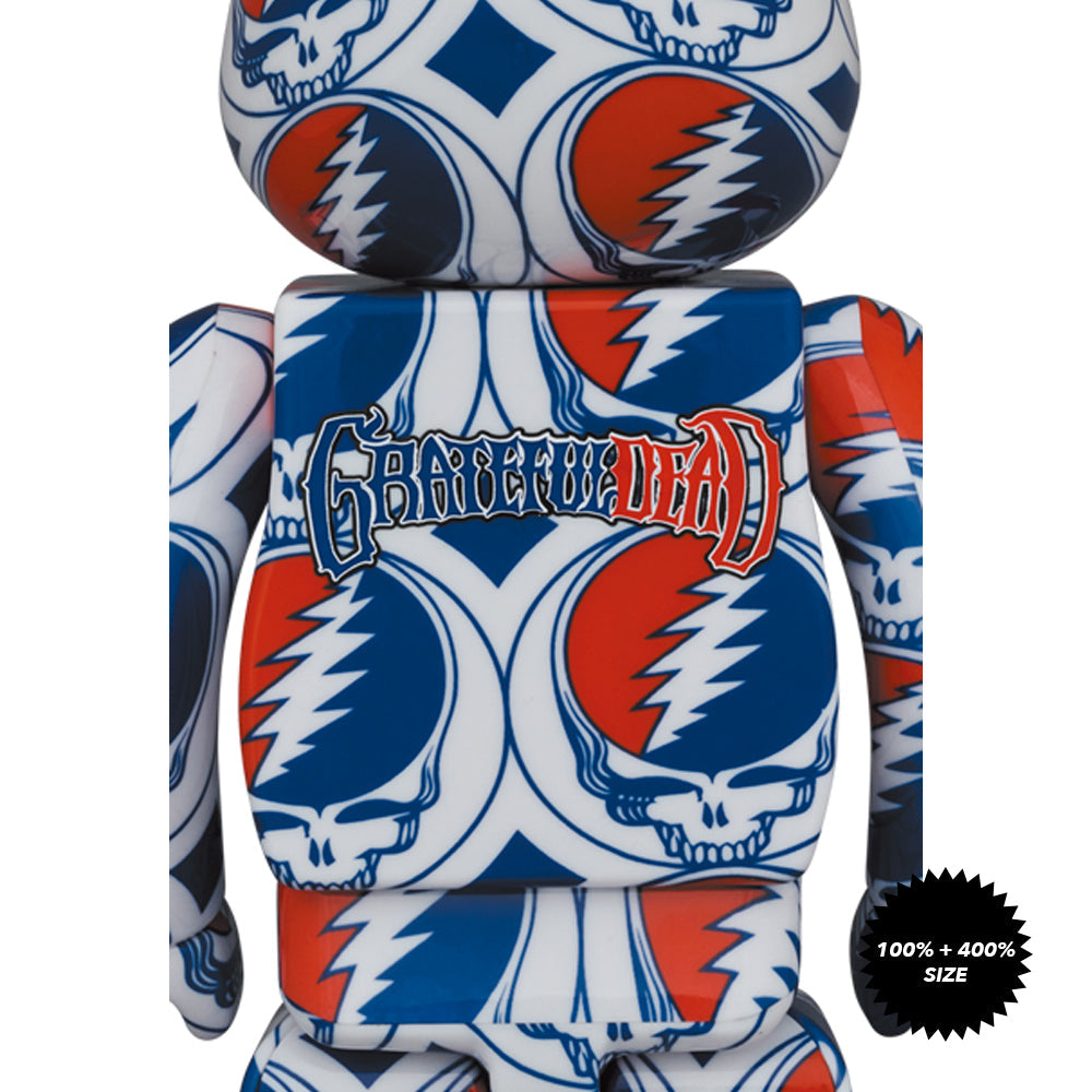 Grateful Dead (Steal Your Face) 100% + 400% Bearbrick Set by