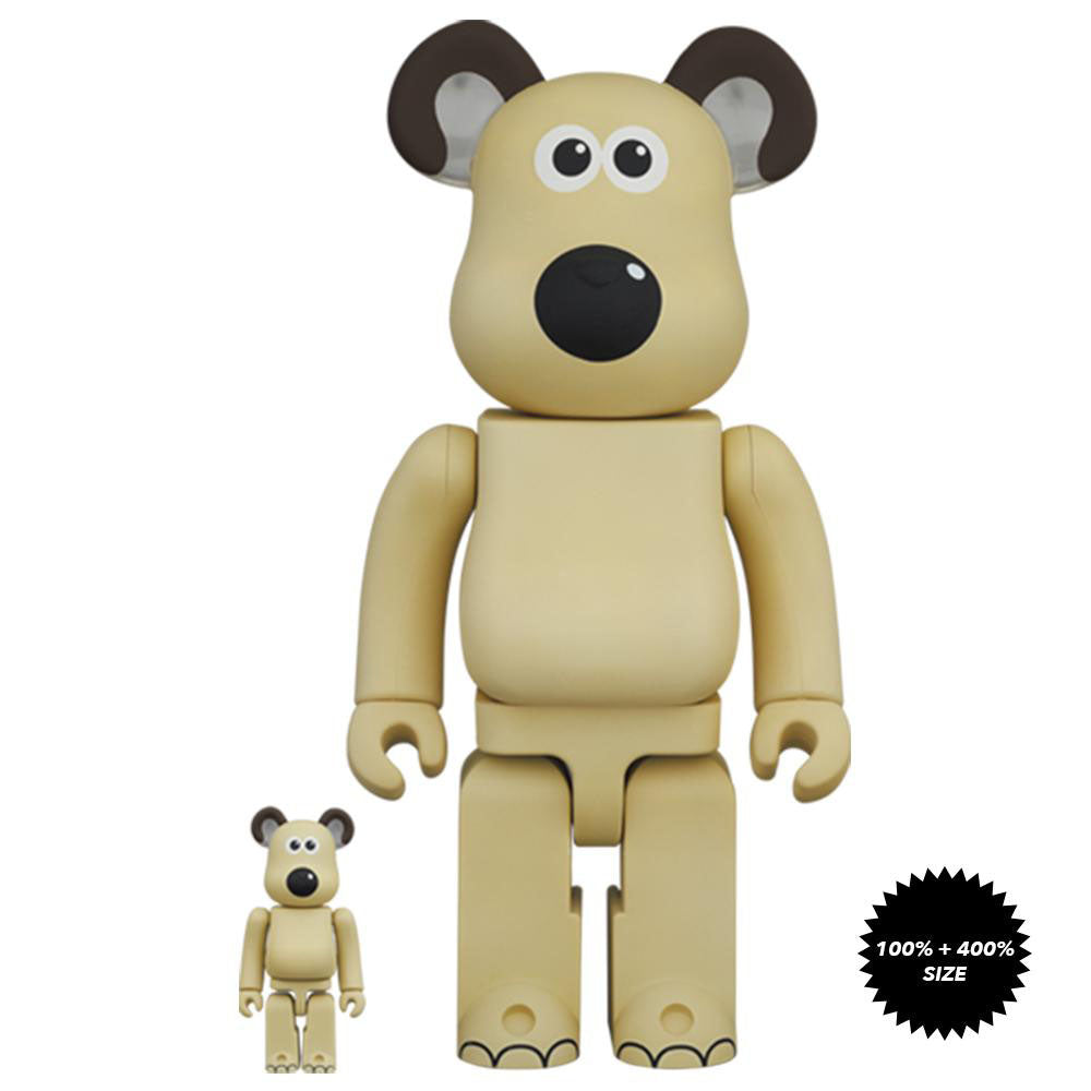 Gromit 100% + 400% Bearbrick Set by Medicom Toy