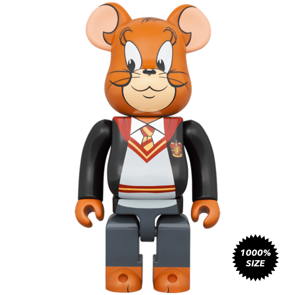 Tom &amp; Jerry: Jerry in Hogwarts House Robes 1000% Bearbrick by Medicom Toy