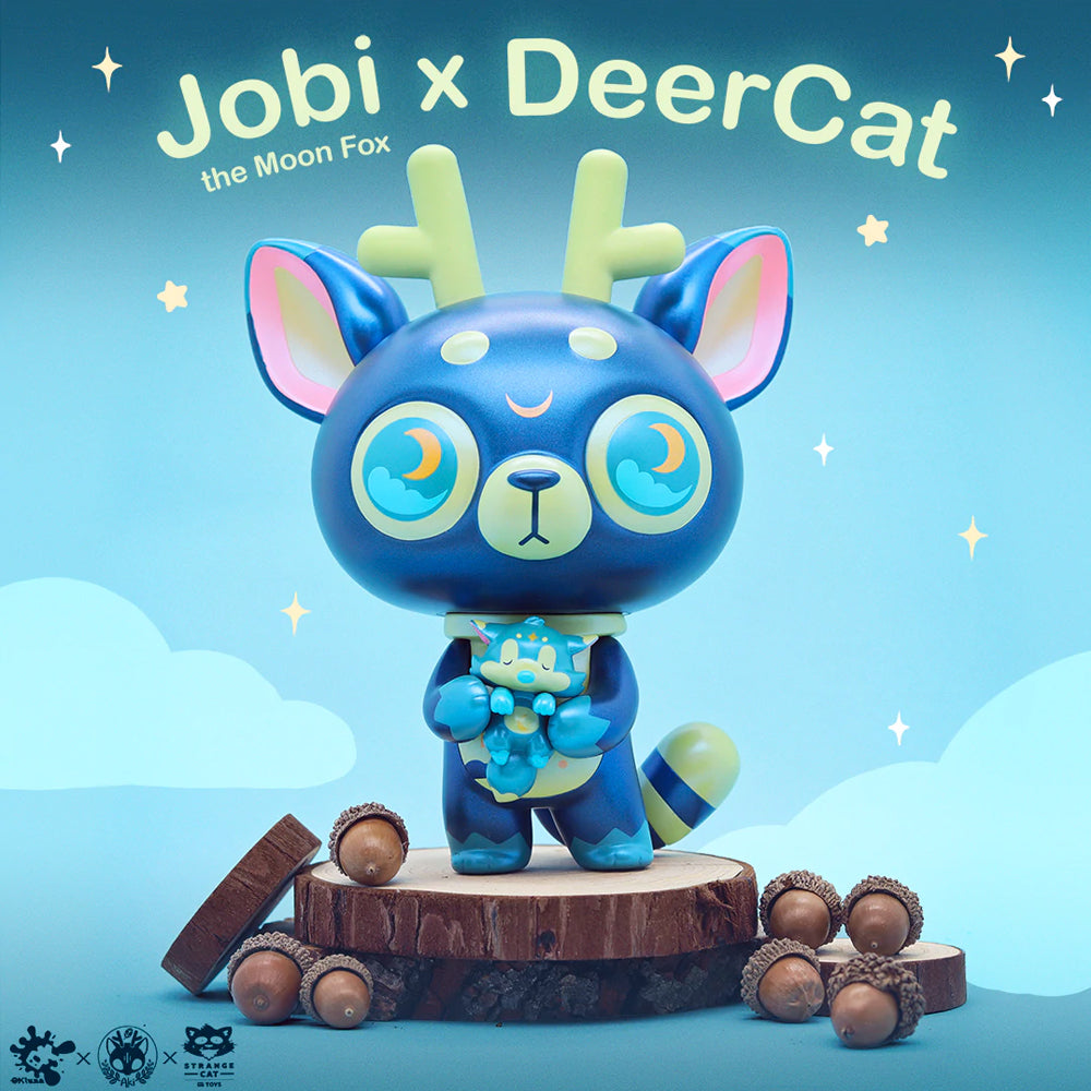 Jobi the Moon Fox x DeerCat Art Toy Figure by Ok Luna x Amber Aki Huang