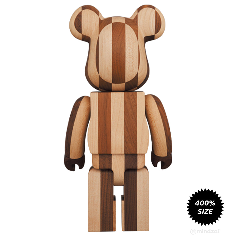 *Pre-order* Longitudinal Chess 400% Wooden Bearbrick by KARIMOKU x Medicom Toy
