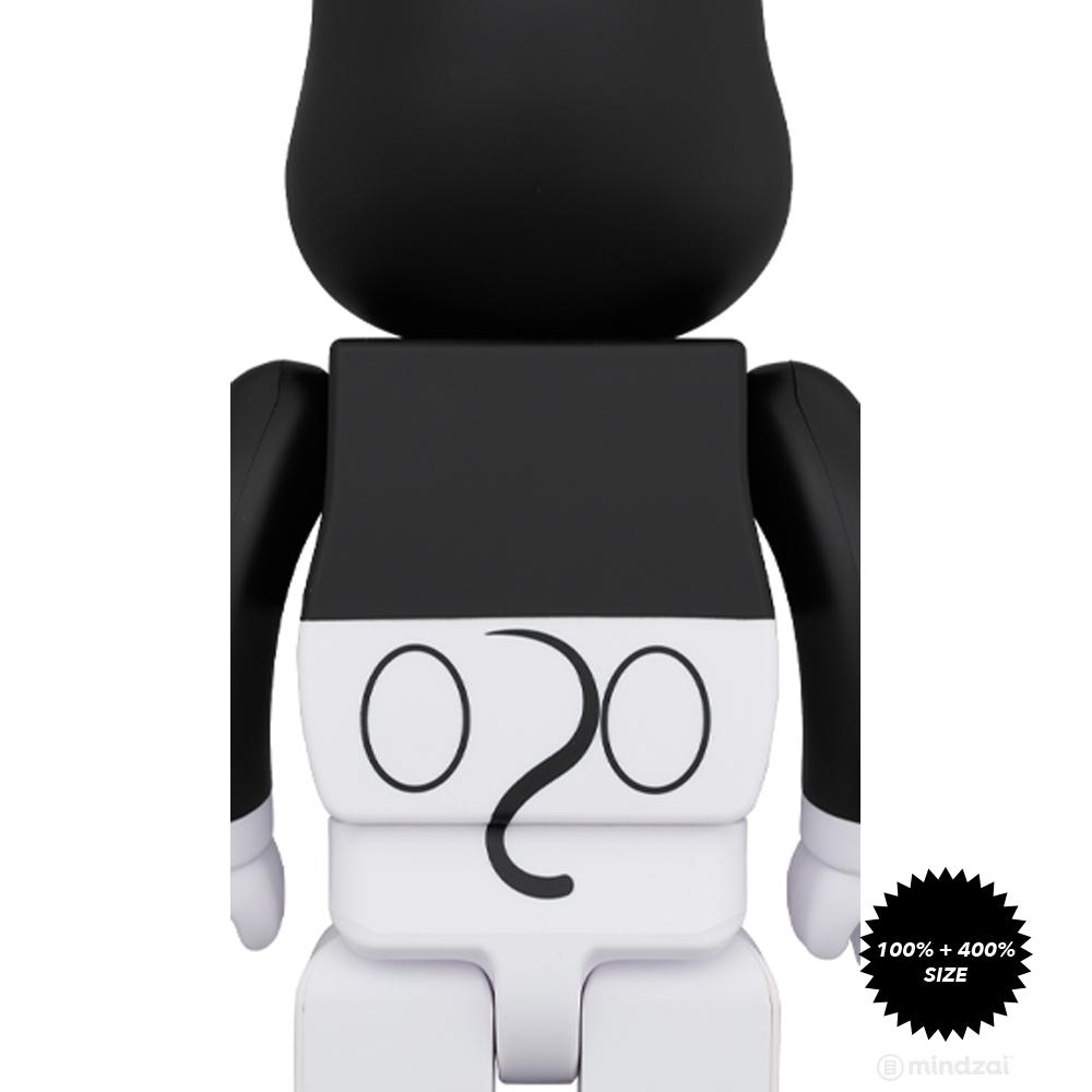 Mickey Mouse (B&W 2020 Ver.) 100% + 400% Bearbrick Set by Medicom Toy