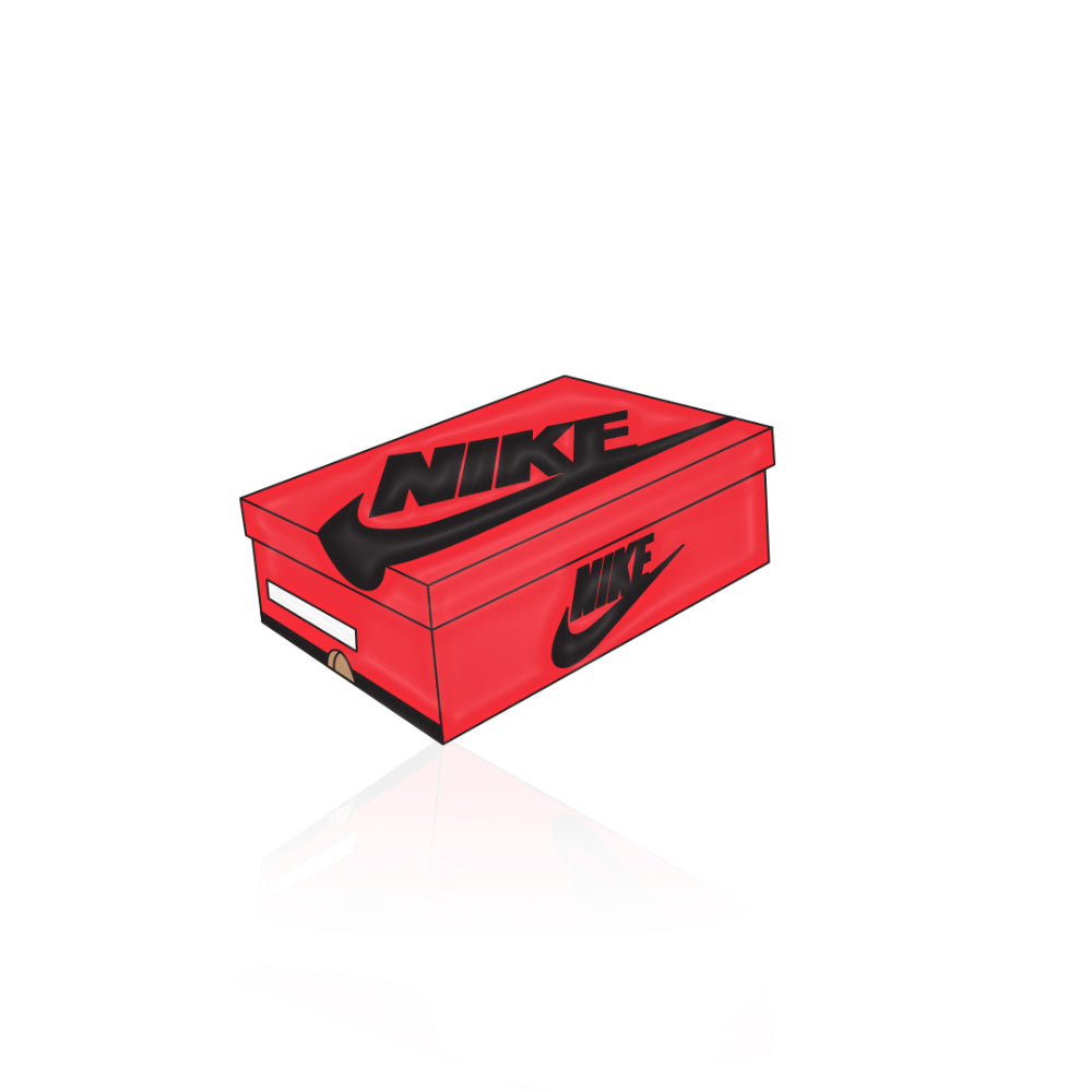 Jordan Red Black Shoebox Soft Enamel Pin by Shoobox