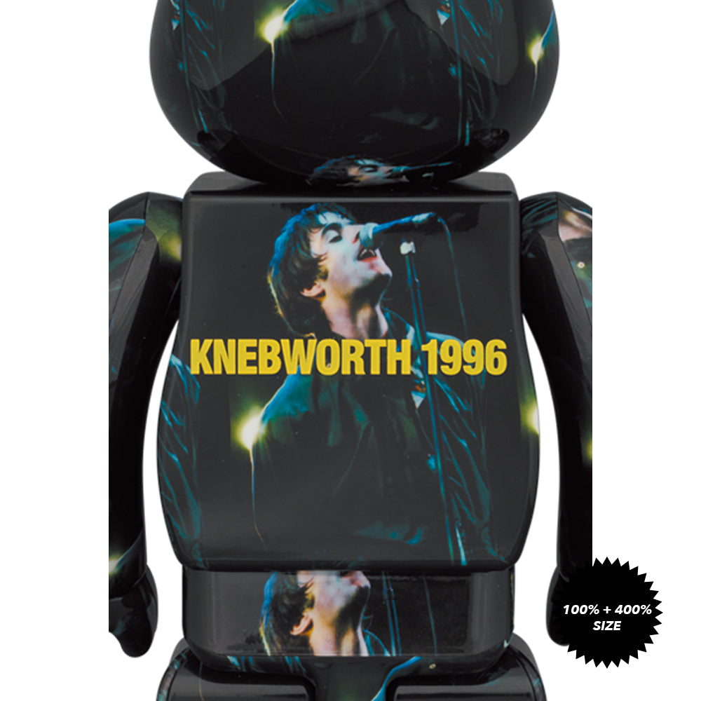 Oasis Knebworth 1996 (Liam Gallagher) 100% + 400% Bearbrick Set by Medicom Toy
