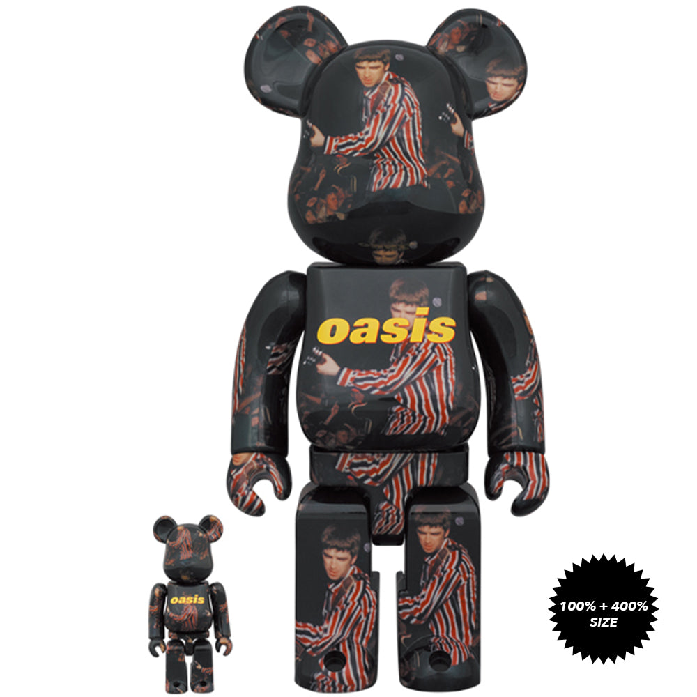 Oasis Knebworth 1996 (Noel Gallagher) 100% + 400% Bearbrick Set by Medicom Toy