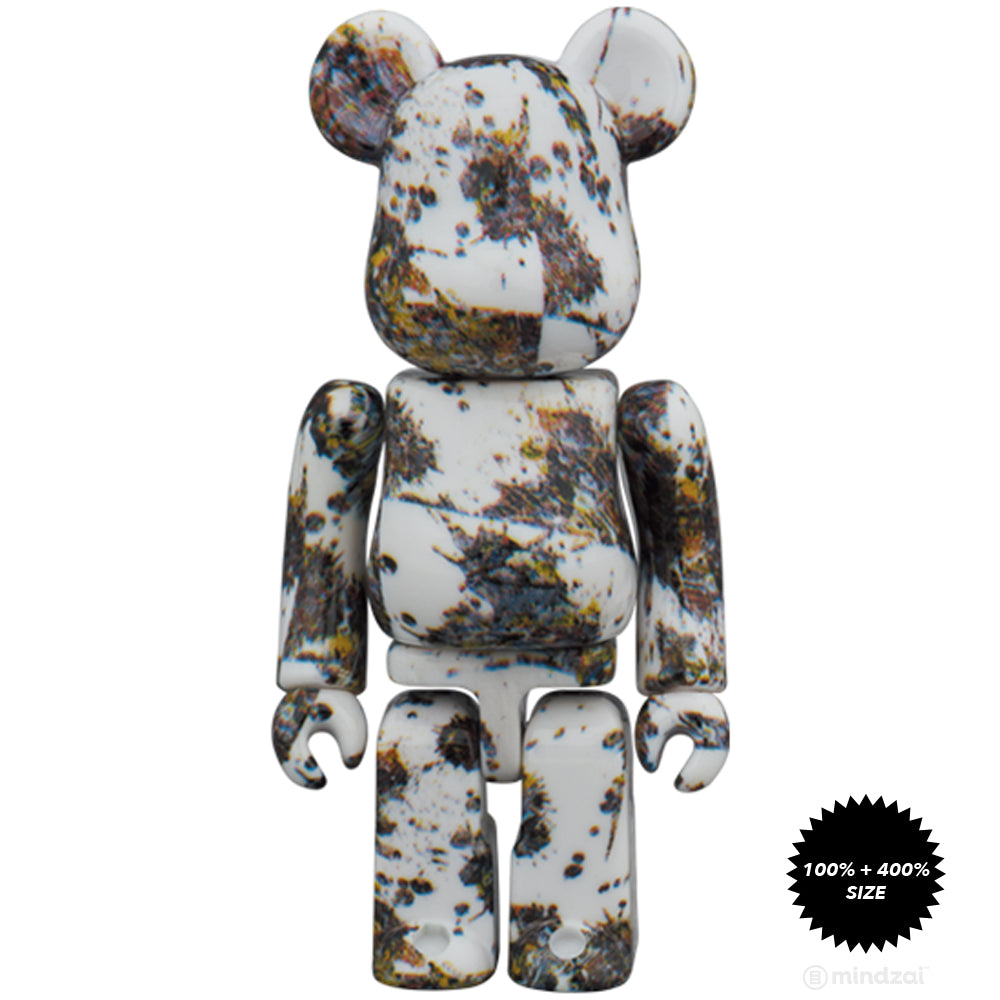 Jackson Pollock Studio (SPLASH) 100% + 400% Bearbrick Set by Medicom Toy