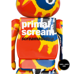 *Pre-order* Primal Scream Screamadelica 100% + 400% Bearbrick Set by Medicom Toy