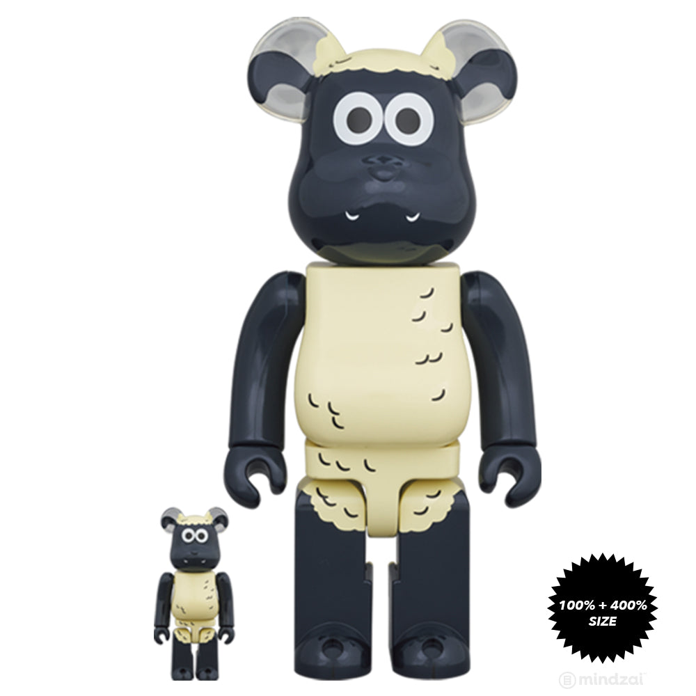 Shaun The Sheep 100% + 400% Bearbrick Set by Medicom Toy