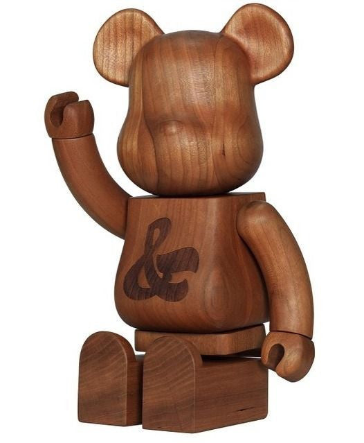 House Industries x Sync Wooden 400% Bearbrick by Karimoku