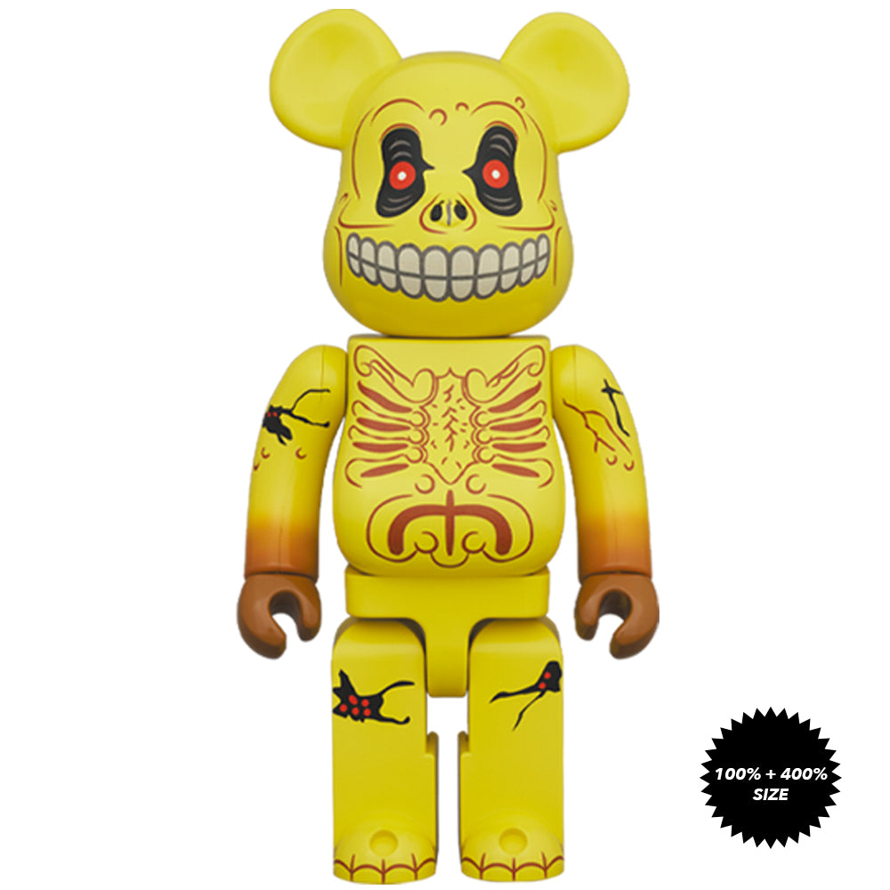 Skull Face Mad Balls 100% + 400% Bearbrick Set by Medicom Toy