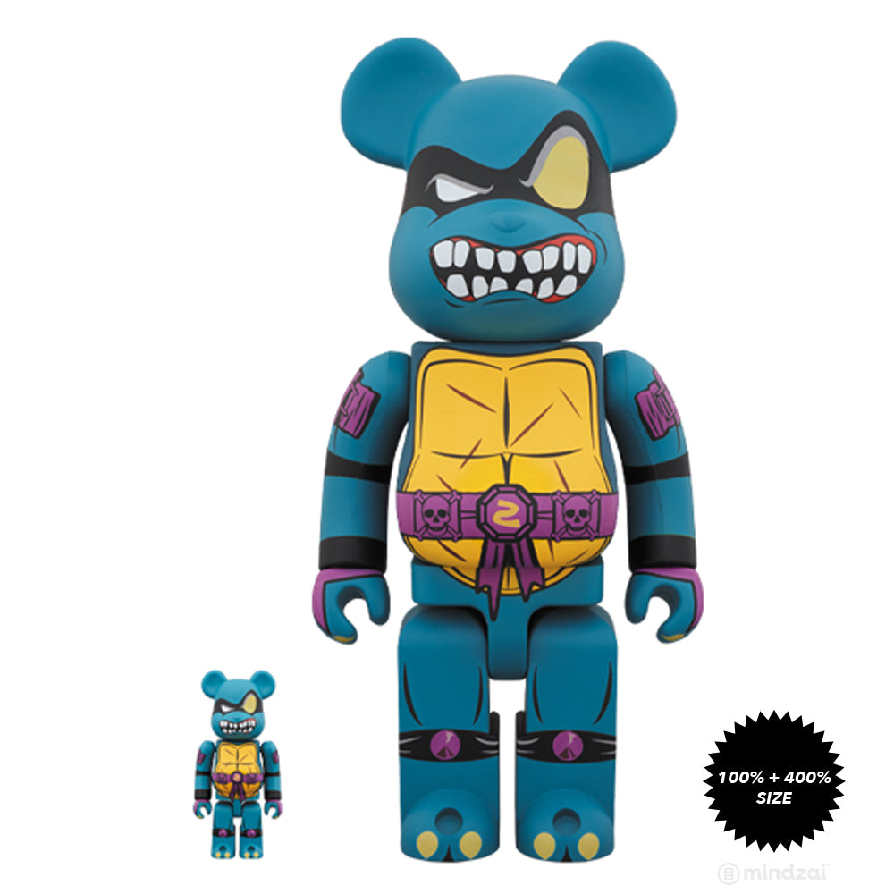 Slash Teenage Mutant Ninja Turtles TMNT 100% + 400% Bearbrick Set by Medicom Toy