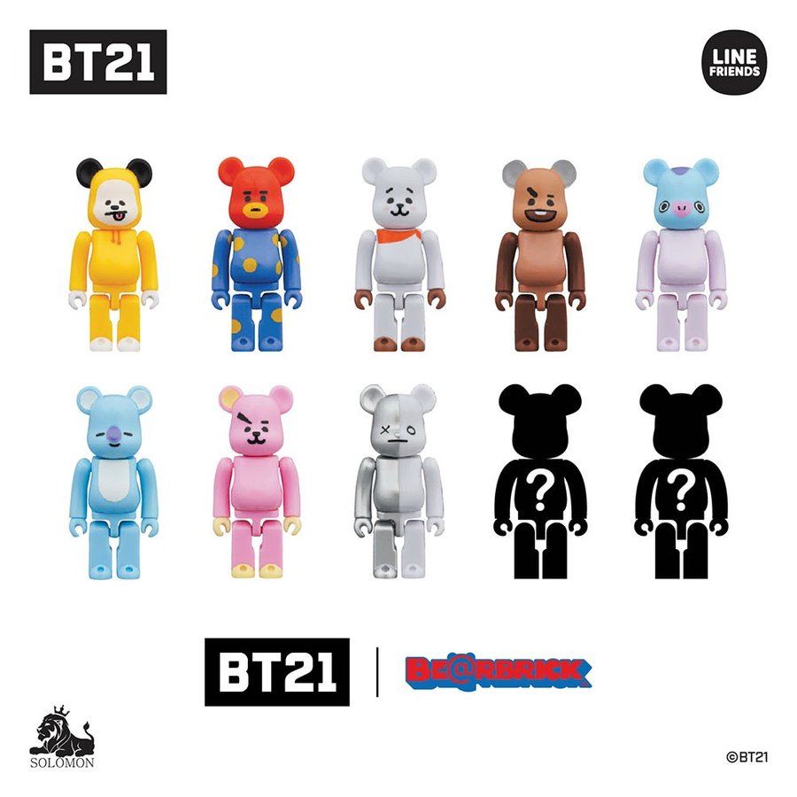 BT21 Limited Edition 100% Bearbrick by Medicom Toy x Line Friends