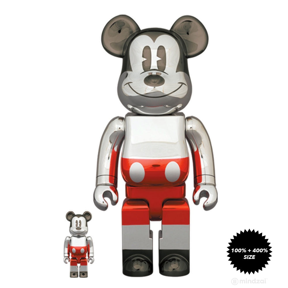 Future Mickey (Ver. 2) DCON 2020 100% + 400% Bearbrick Set by Sorayama x Medicom Toy