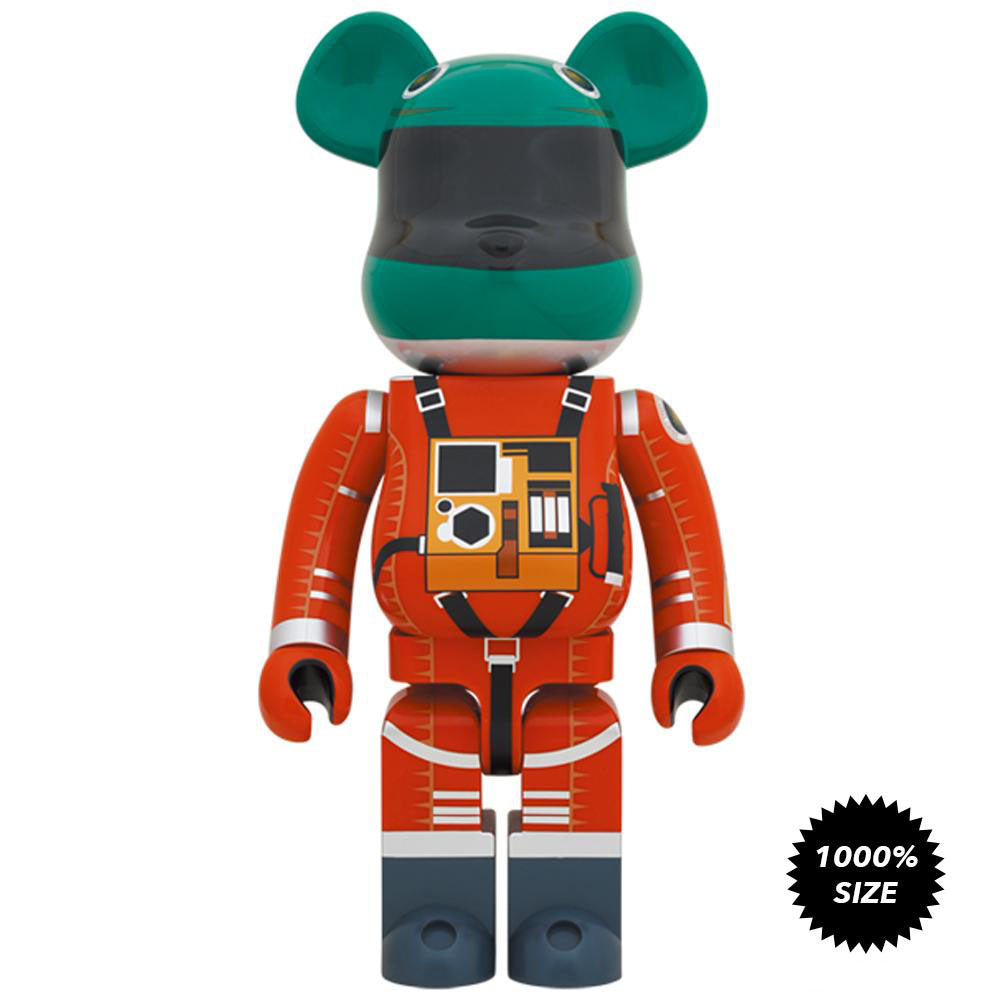2001: A Space Odyssey Green Orange Spacesuit 1000% Bearbrick by Medicom Toy